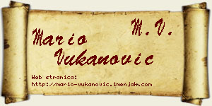 Mario Vukanović vizit kartica